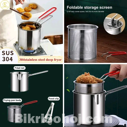 Deep frying pot Stainless steel